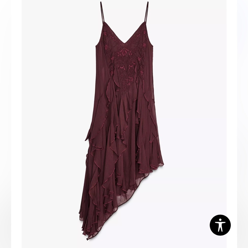 NWT ZW Collection | Embroider Asymmetrical Dress | M - Picture 6 of 12